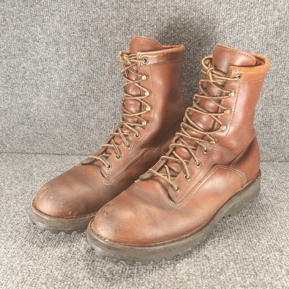 VTG Danner 63500 Brown Leather Hunting Work Boots Men's Size 8.5 D Gore-Tex USA